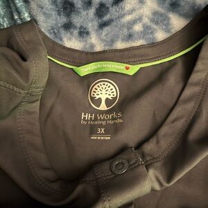Healing hands scrub jacket. Size 3XL. Color pewter.